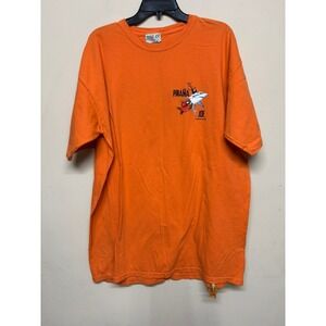 Pirana Joe Orange Graphic T Shirt EG XL Cartoon Fish Short Sleeve Tee